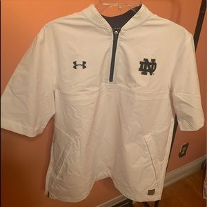 White Notre Dame short sleeve pullover medium.